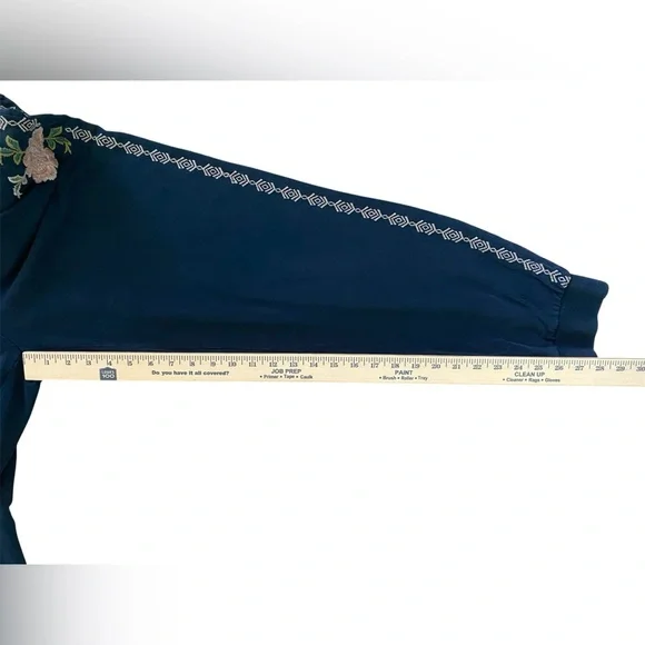 Sundance Faded Fields Jogger Pants Floral Embroidery Size Large Boho - Picture 5 of 8